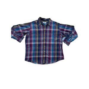 Vintage Colorful Bill Blass Nor'easter Single Needle Tailoring Men's Shirt XL